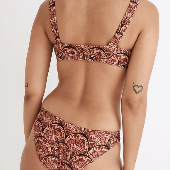🐙MADEWELL SECOND WAVE BALCONETTE BIKINI SET IN PAINTED SEASHELLS SIZE XL - Picture 4 of 16